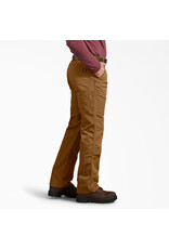 DICKIES FLEX Regular Fit Duck Double Knee Pants Stonewashed Brown Duck - DP903SBD
