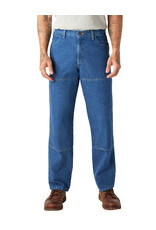 DICKIES Relaxed Fit Double Knee Jeans  Stonewashed Indigo Blue - 15293SNB