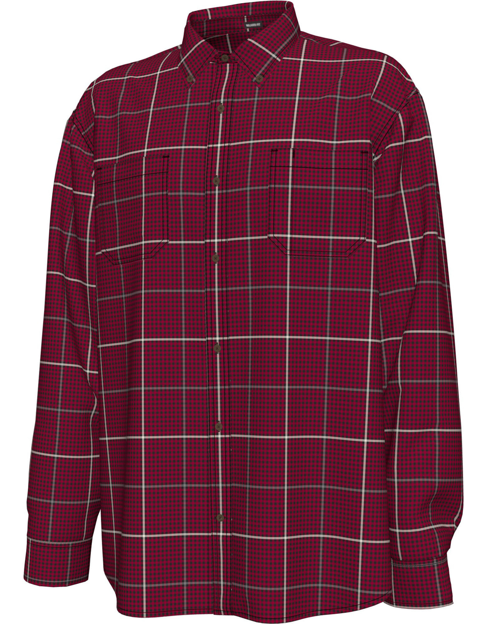 FLEX Relaxed Fit Long Sleeve Plaid Shirt WL651