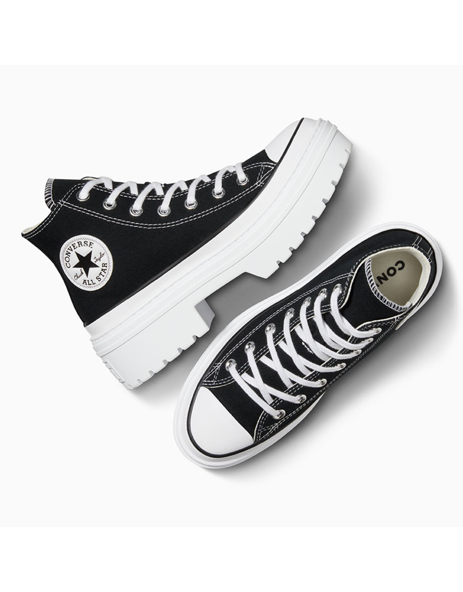 CTAS LUGGED HEEL HI BLACK / WHITE / EGRET C494BH-A08258C