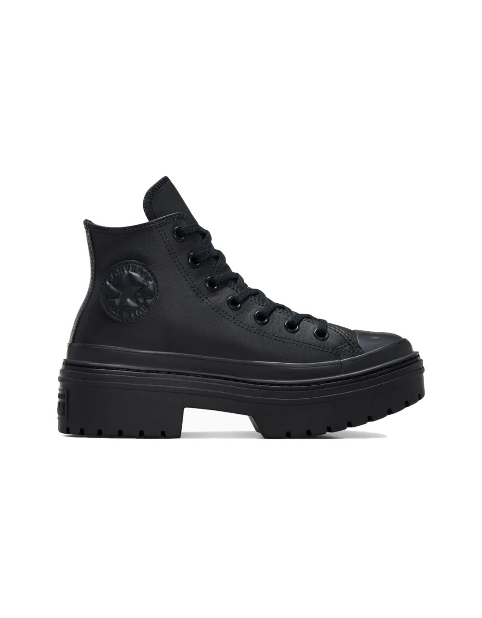 CTAS LUGGED HEEL HI LEATHER BLACK MONO CC494MO-A10369C