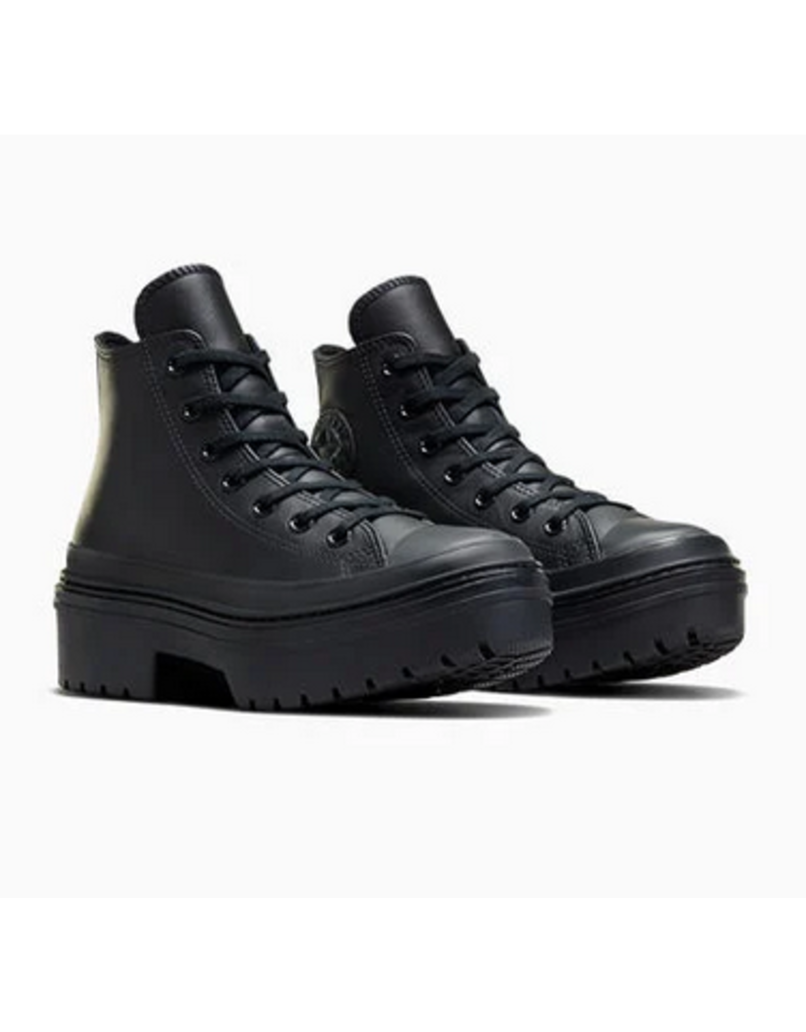 CTAS LUGGED HEEL HI LEATHER BLACK MONO CC494MO-A10369C