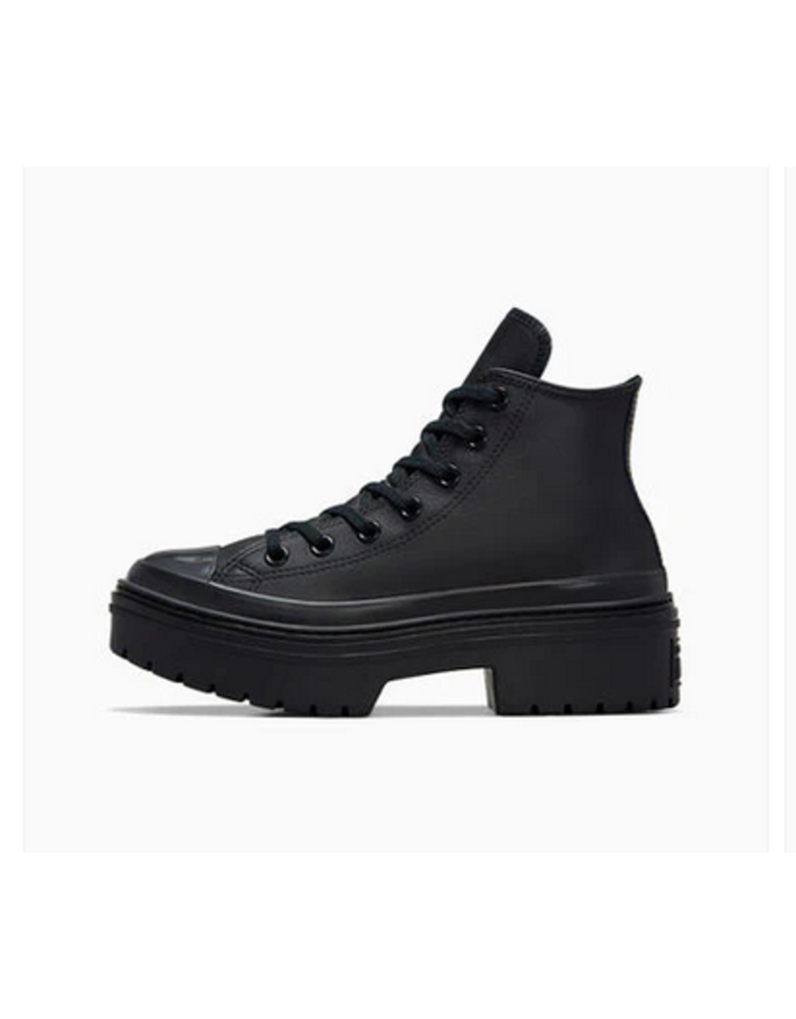 CTAS LUGGED HEEL HI LEATHER BLACK MONO CC494MO-A10369C