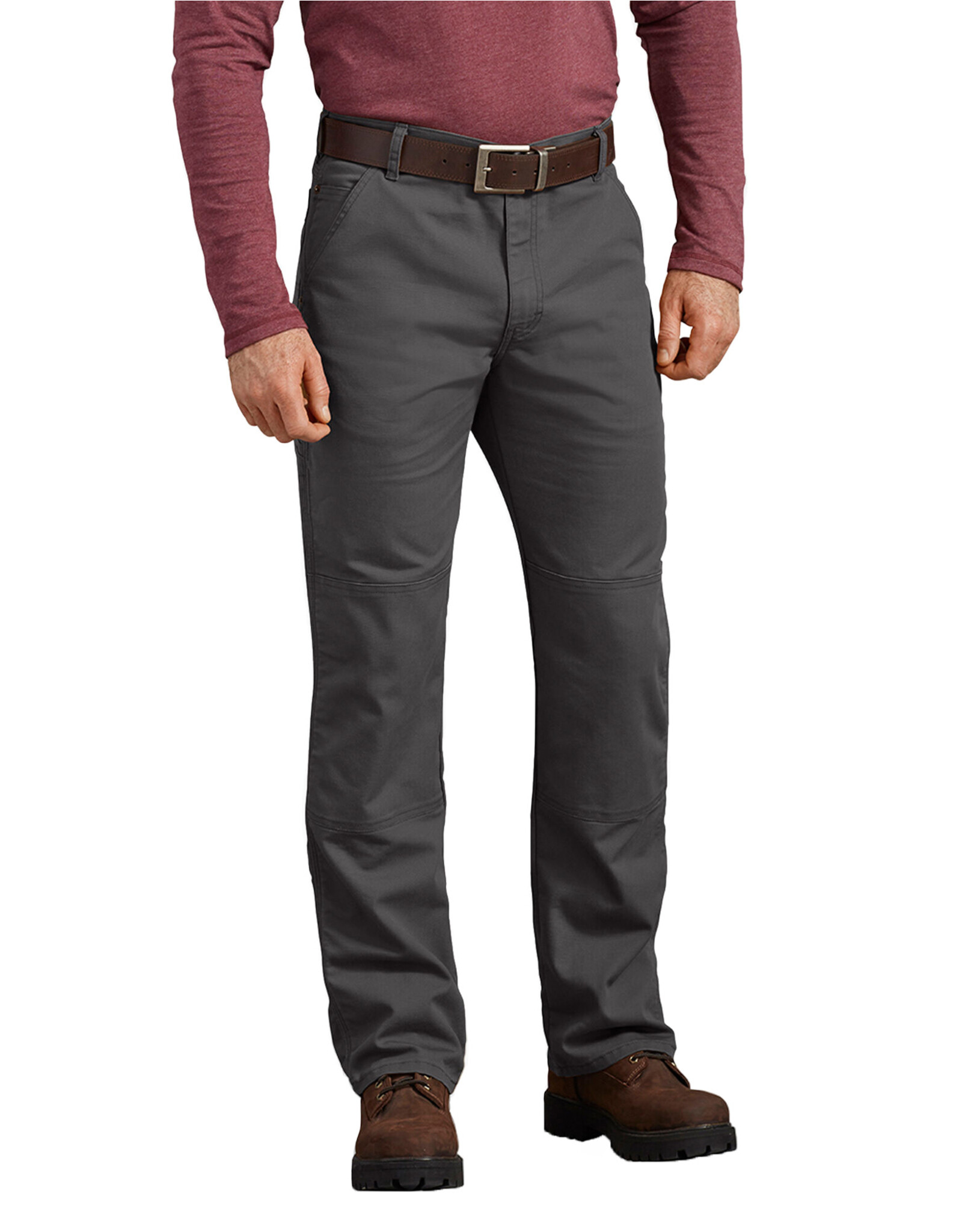 DICKIES FLEX Regular Fit Duck Double Knee Pants Stonewashed Gray - DP903SSL