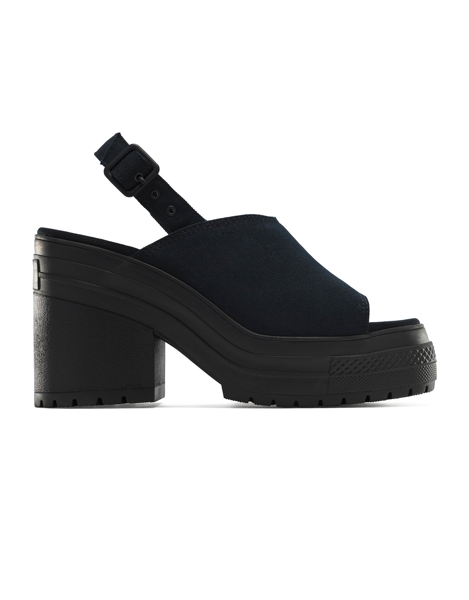 CHUCK 70 DE LUXE HEEL MULE SLIP BLACK MONO C570HBM - A12567C