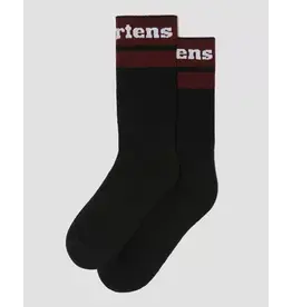 Athletic Logo Socks Black/Cherry/White