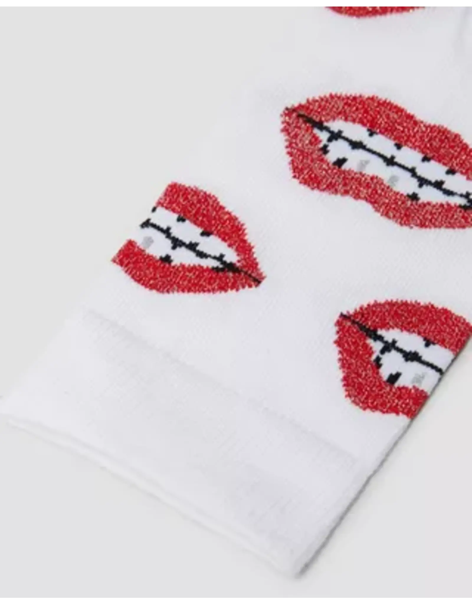 White Lip Sock