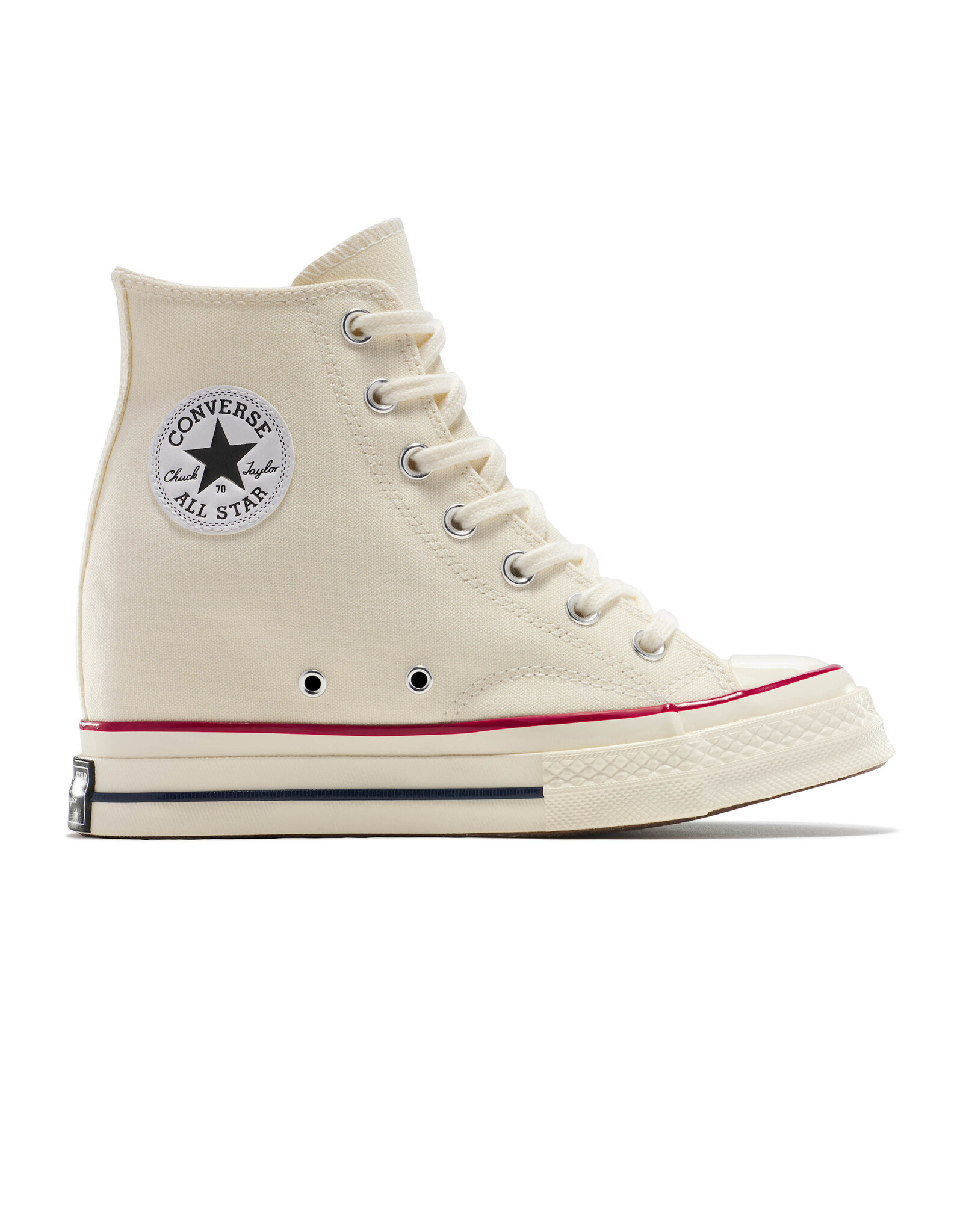 CHUCK 70 WEDGE EGRET/BLACK/RED C470WW - A12562C