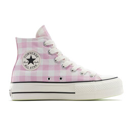 CHUCK TAYLOR LIFT HI GINGHAM VINTAGE WHITE/SUMMIT PINK C25LGR - A13663C