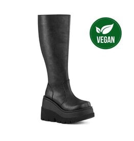 SHAKER-100WC/BVL 4 1/2" Wedge PF Wide Calf Knee High Boot, Inside Zip - D68VBW