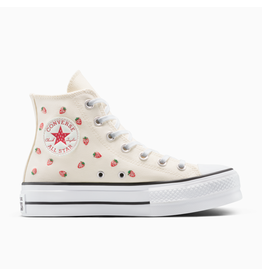 CTAS LIFT HI STRAWBERRY EMBROIDERED EGRET/SOFT RED/WHITE C25LSW - A14934C