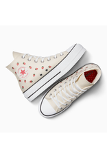 CTAS LIFT HI STRAWBERRY EMBROIDED EGRET/SOFT RED/WHITE C25LSW - A14934C