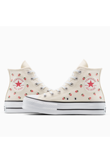 CTAS LIFT HI STRAWBERRY EMBROIDED EGRET/SOFT RED/WHITE C25LSW - A14934C