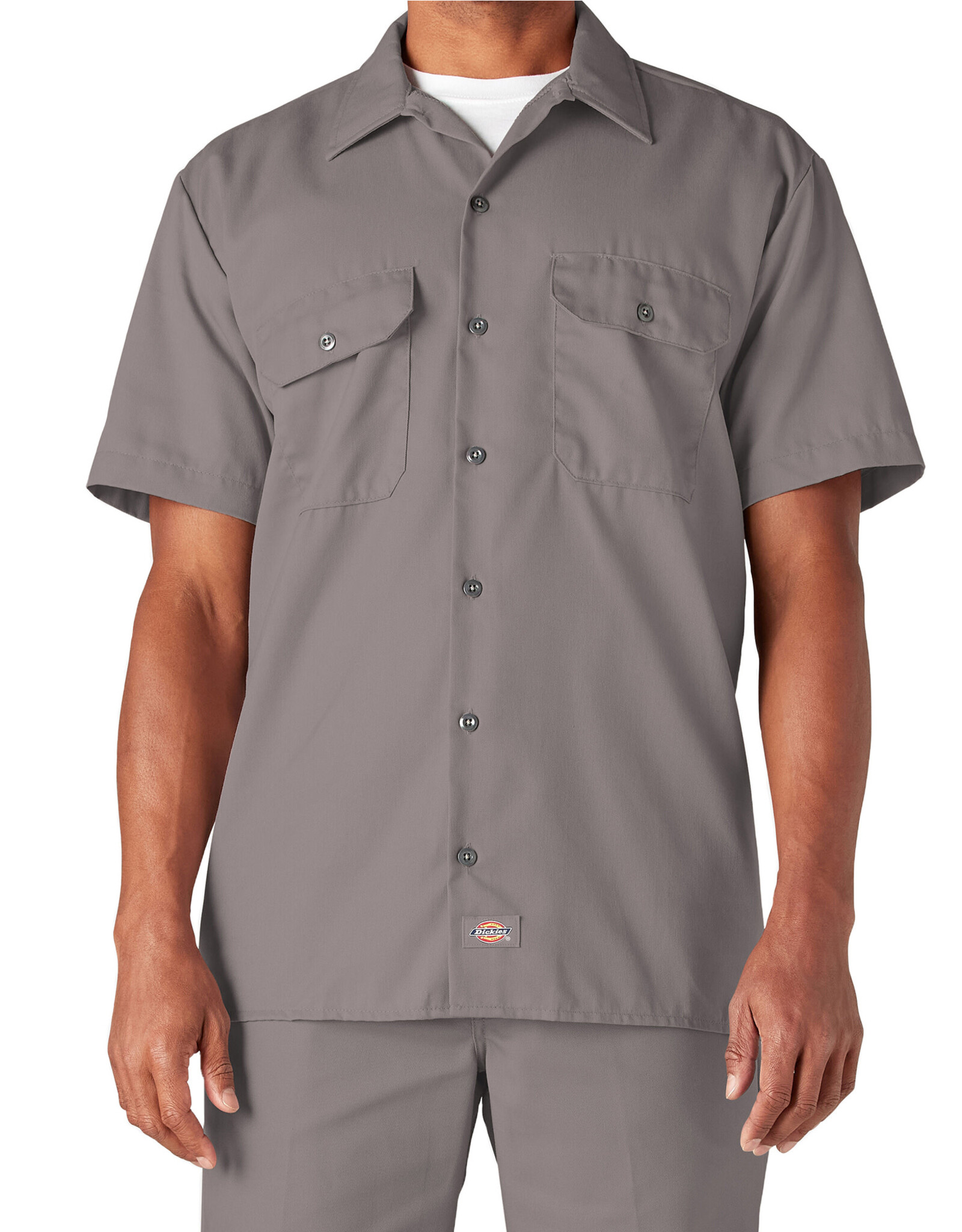 Short Sleeve Work Shirt Silver Grey Original Fit - 1574SV