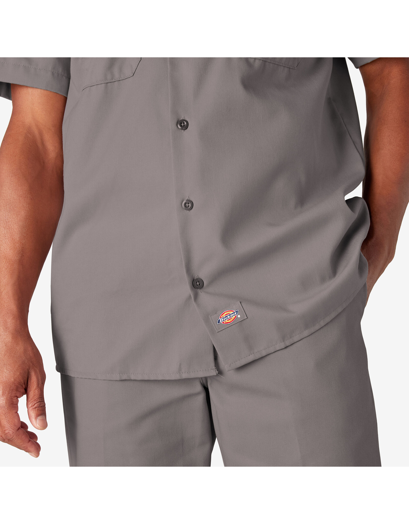 Short Sleeve Work Shirt Silver Grey Original Fit - 1574SV