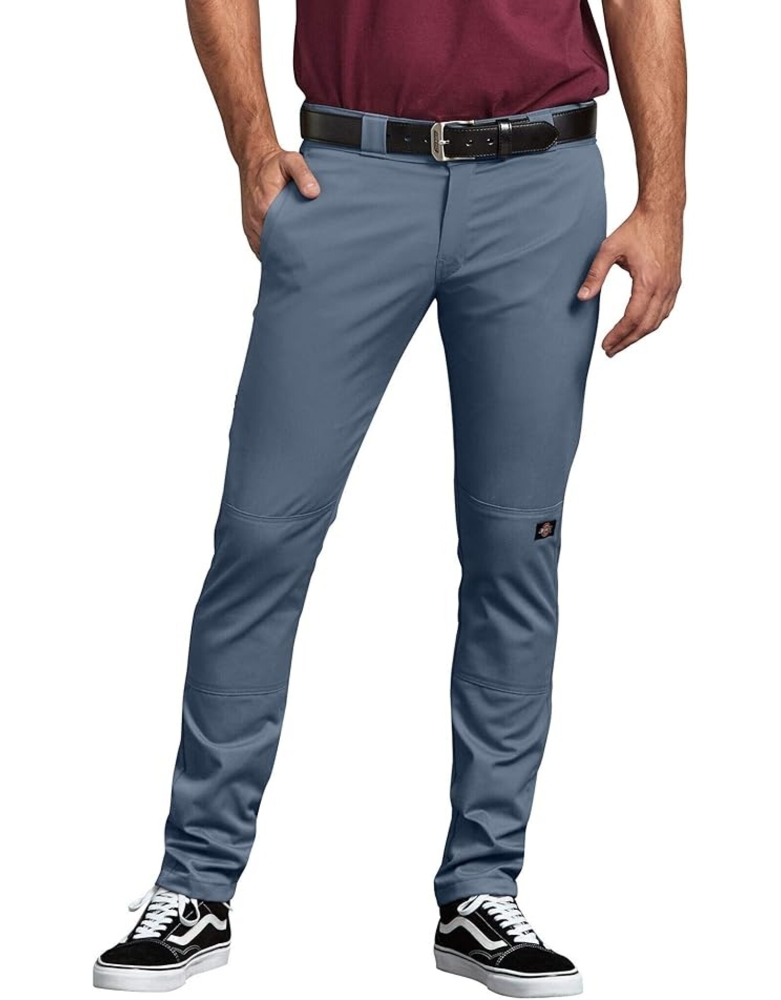 Skinny Fit Double Knee Work Pants Storm Blue - WP811SU