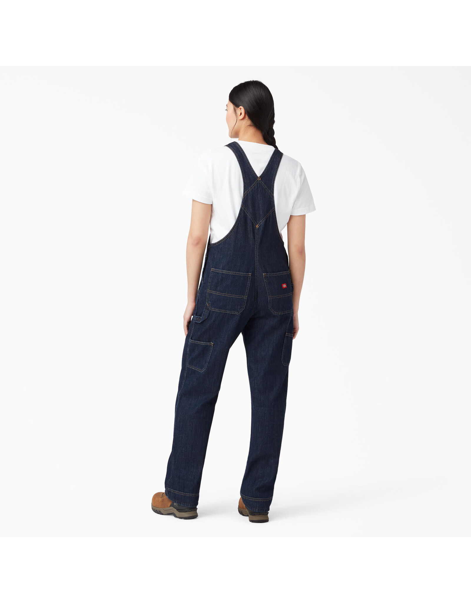 DICKIES Women's Relaxed Fit Bib Overalls Dark Indigo - FB206DIB