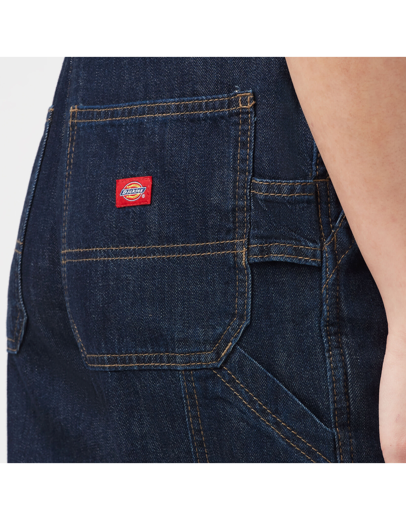 DICKIES Women's Relaxed Fit Bib Overalls Dark Indigo - FB206DIB