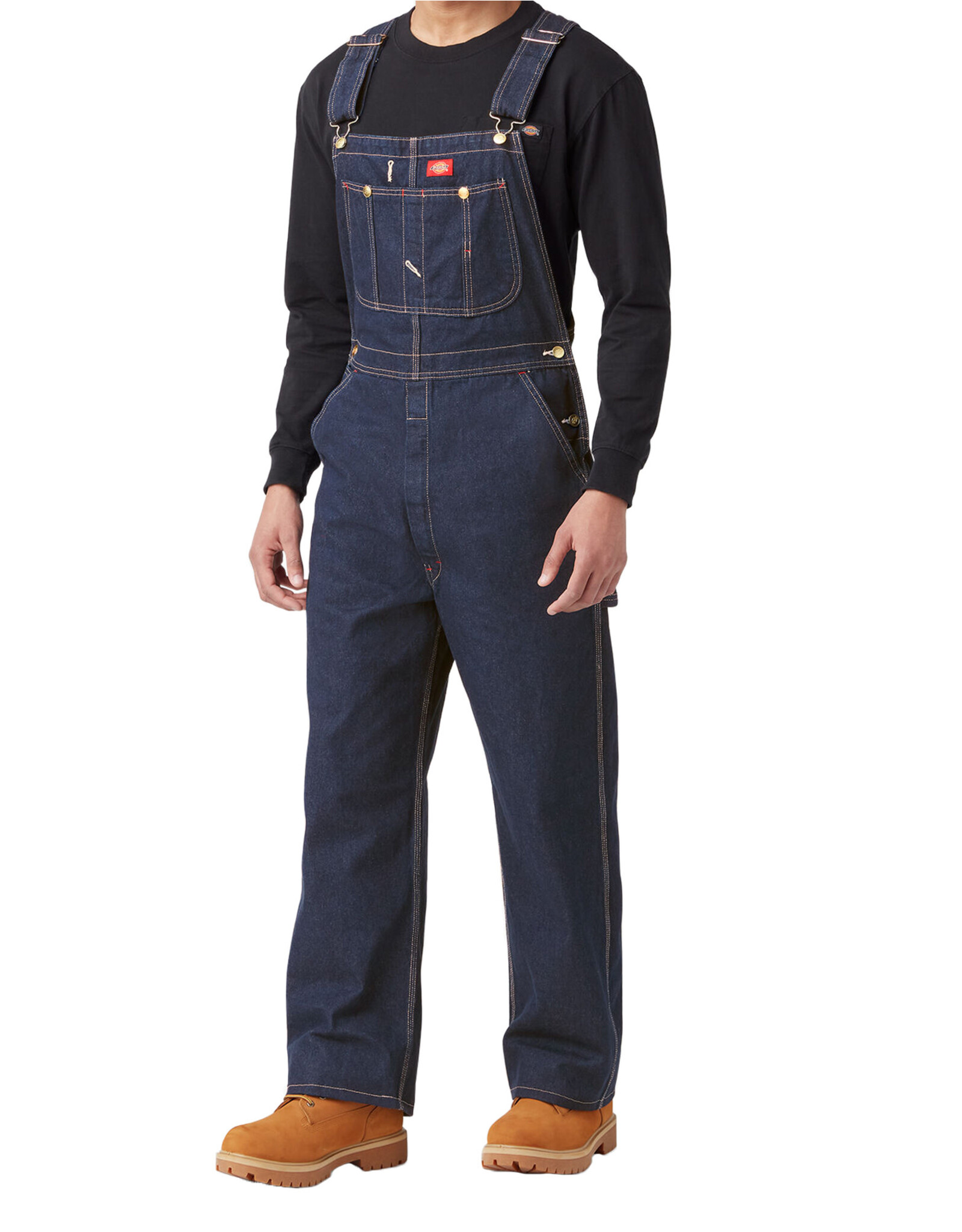DICKIES Classic Bib Overalls Rinsed Navy Blue - DB100RNB