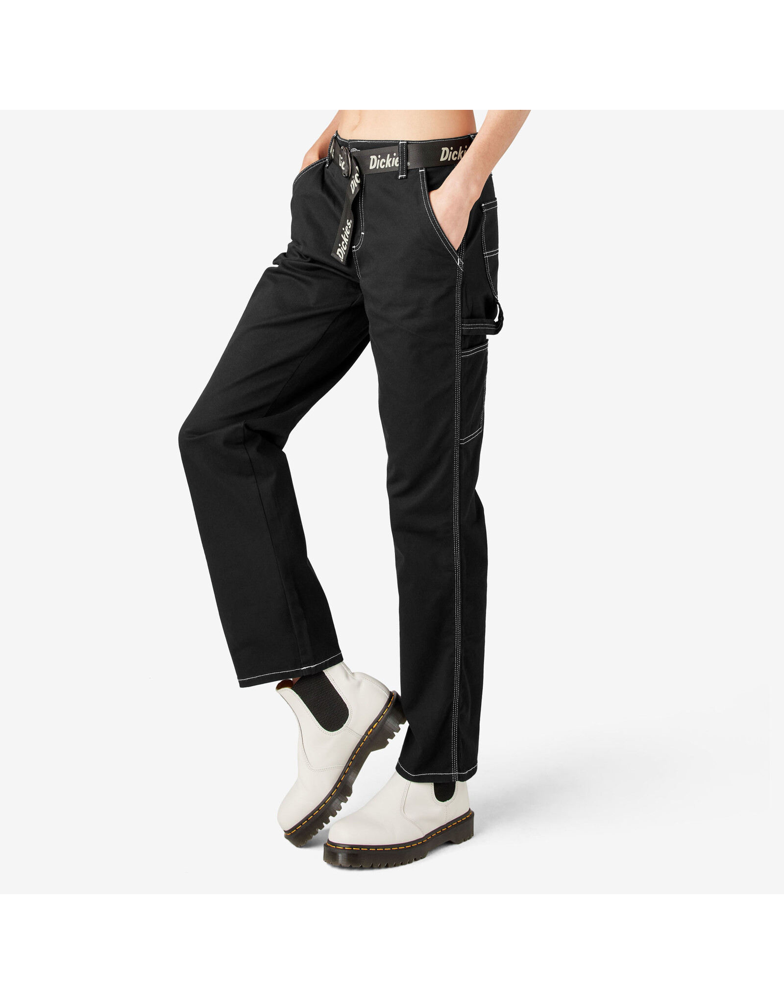 DICKIES Women's Relaxed Fit Carpenter Pants Black - FPR51BKX