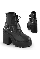 ASSAULT-101 4 3/4" Heel, 2 1/4" PF Lace-Up Boot w/D-Rings & Studs-D13VB