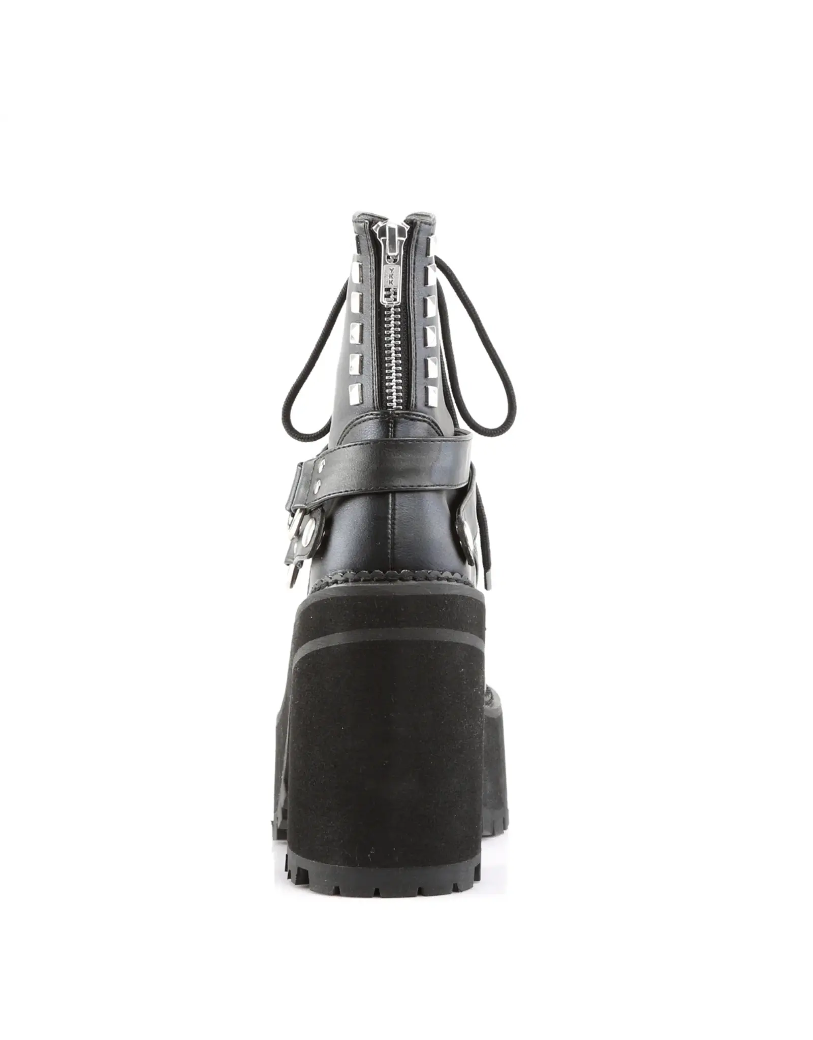 ASSAULT-101 4 3/4" Heel, 2 1/4" PF Lace-Up Boot w/D-Rings & Studs-D13VB