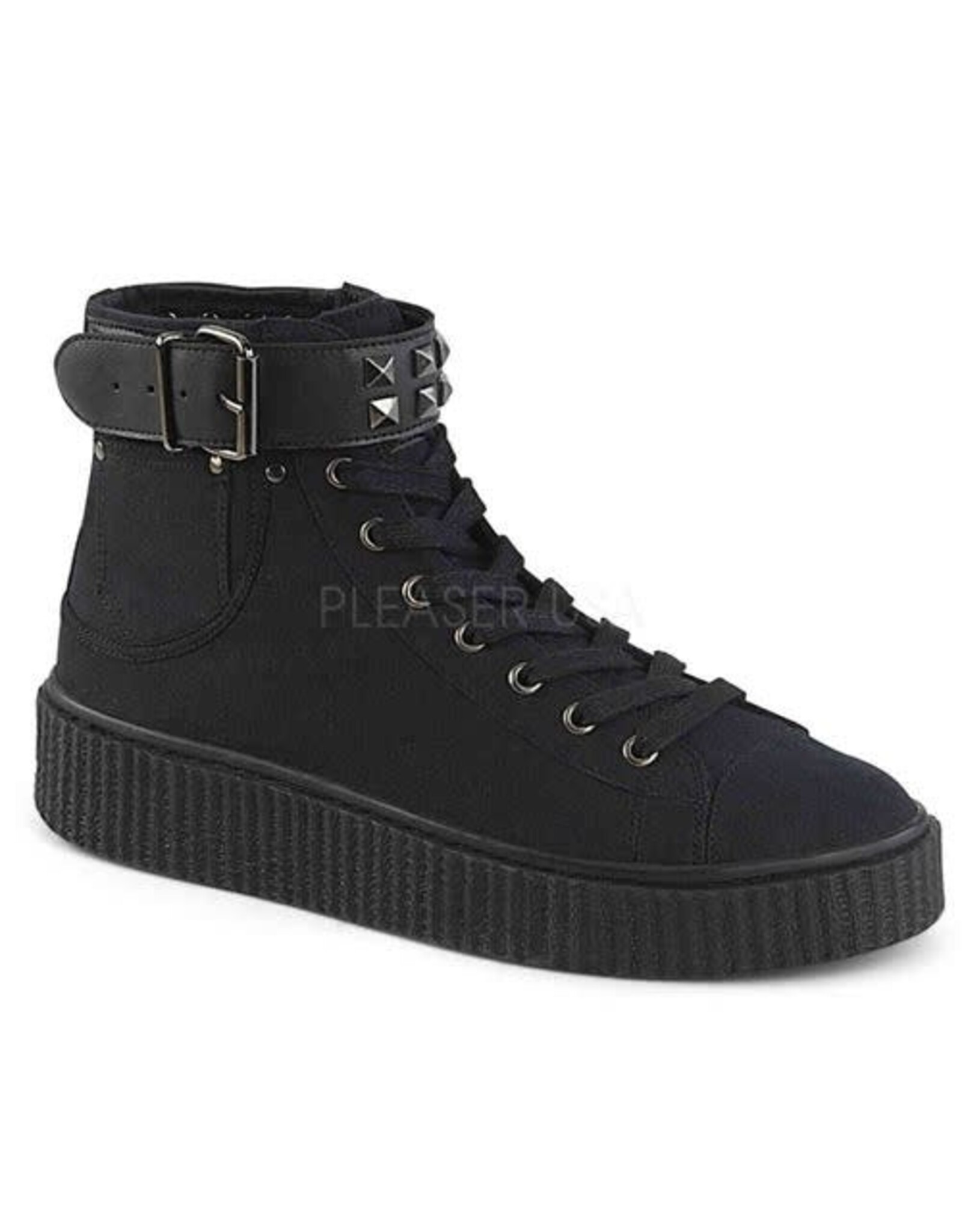 SNEEKER-255 1 1/2"PF Round Toe Lace-Up Front High Top Creeper Sneaker-D15BCS
