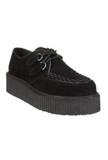 CREEPER-402S 2" Platform Black Suede Creeper-D2SB