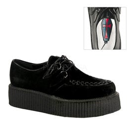 V-CREEPER-502S Black Vegan Suede Creeper D3VSB