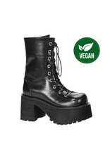 RANGER-301 4" Platform Goth Punk Gogo Calf Boot, Full Inner Size Zipper D52VB