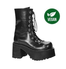RANGER-301 4" Platform Goth Punk Gogo Calf Boot, Full Inner Size Zipper D52VB