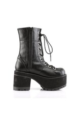 RANGER-301 4" Platform Goth Punk Gogo Calf Boot, Full Inner Size Zipper D52VB