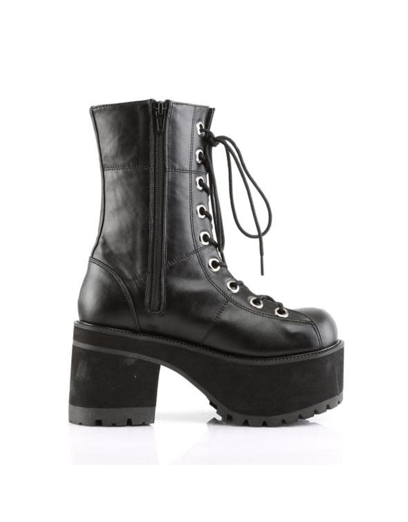 RANGER-301 4" Platform Goth Punk Gogo Calf Boot, Full Inner Size Zipper D52VB
