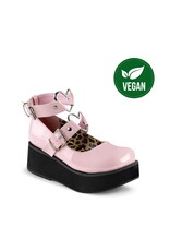Sprite-02 2 1/4" Platform Pink Mary Jane w/Heart O-Rings & Studs Detail-D11PPH