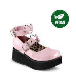 Sprite-02 2 1/4" Platform Pink Mary Jane w/Heart O-Rings & Studs Detail-D11PPH