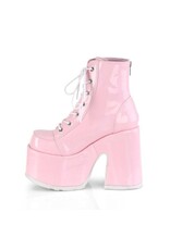 CAMEL-203 5" (127mm) Chunky Heel, 3" Platform Baby Pink Boot, Metal Back Zip Closure D23PIH