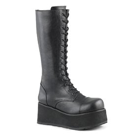 TRASHVILLE-502/B/BPU-3 1/4" PF Goth Punk 17 Eyelet Knee BT W/ Zipper-D78VB