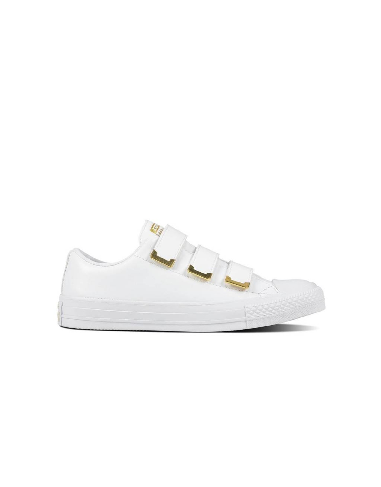 white and gold converse