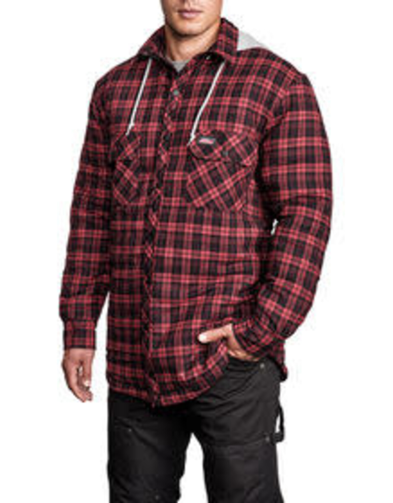 Hooded Quilted Flannel Shirt G18040
