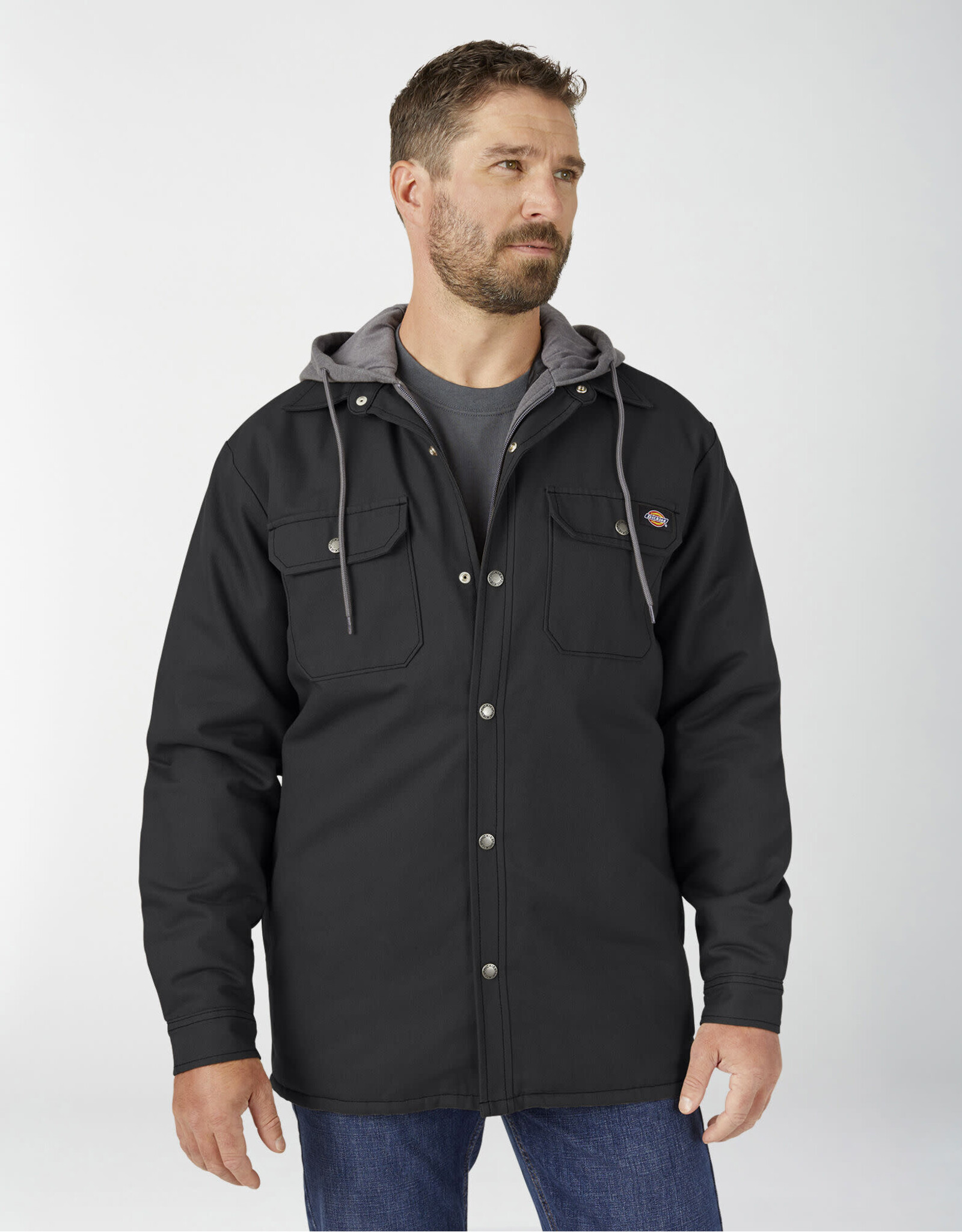 Fleece Hooded Duck Shirt Jacket with Hydroshield