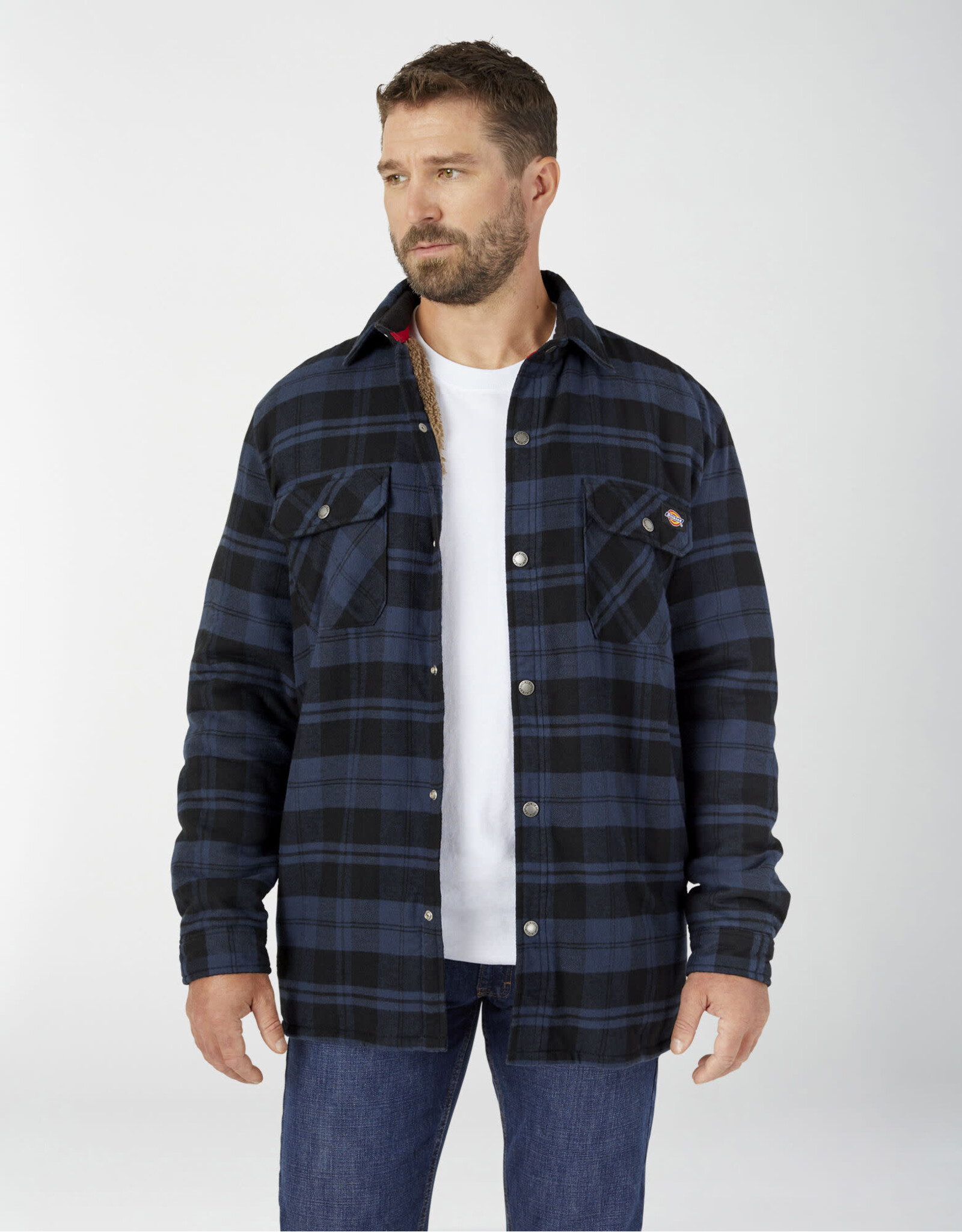 Sherpa Lined Flannel Shirt Jacket with Hydroshield TJ210