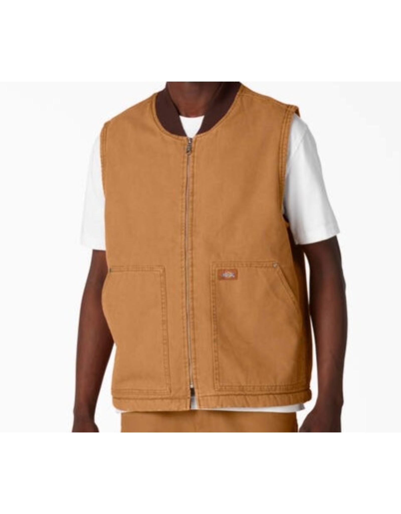 Dickies Stonewashed Duck High Pile Fleece Lined Vest
