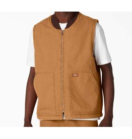 Dickies Stonewashed Duck High Pile Fleece Lined Vest