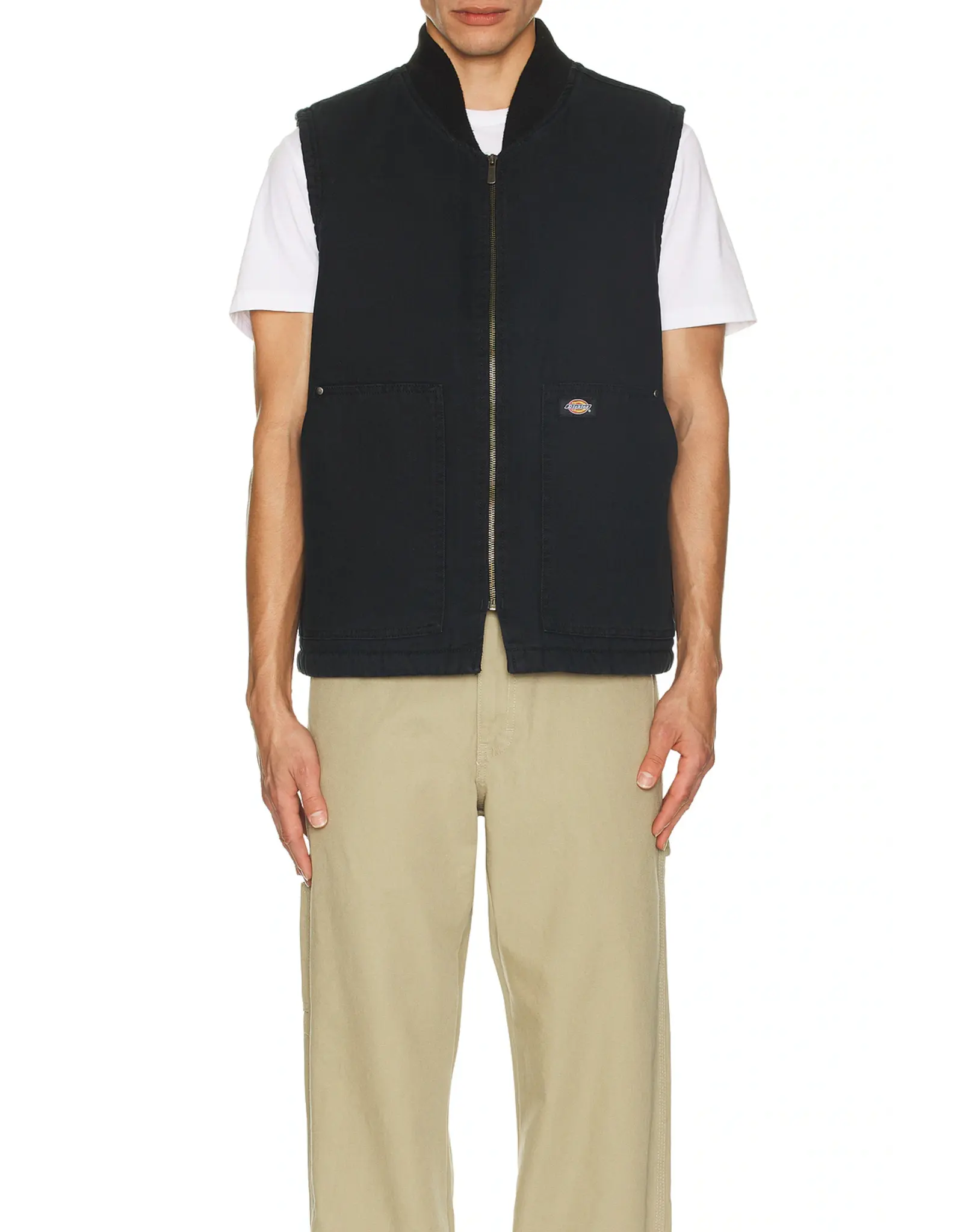 Dickies Stonewashed Duck High Pile Fleece Lined Vest