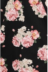 BLACK ENGLISH ROSE FIT & FLARE DRESS - DR16498R