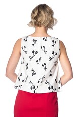 WHITE CHERRY POP TOP - TP10028