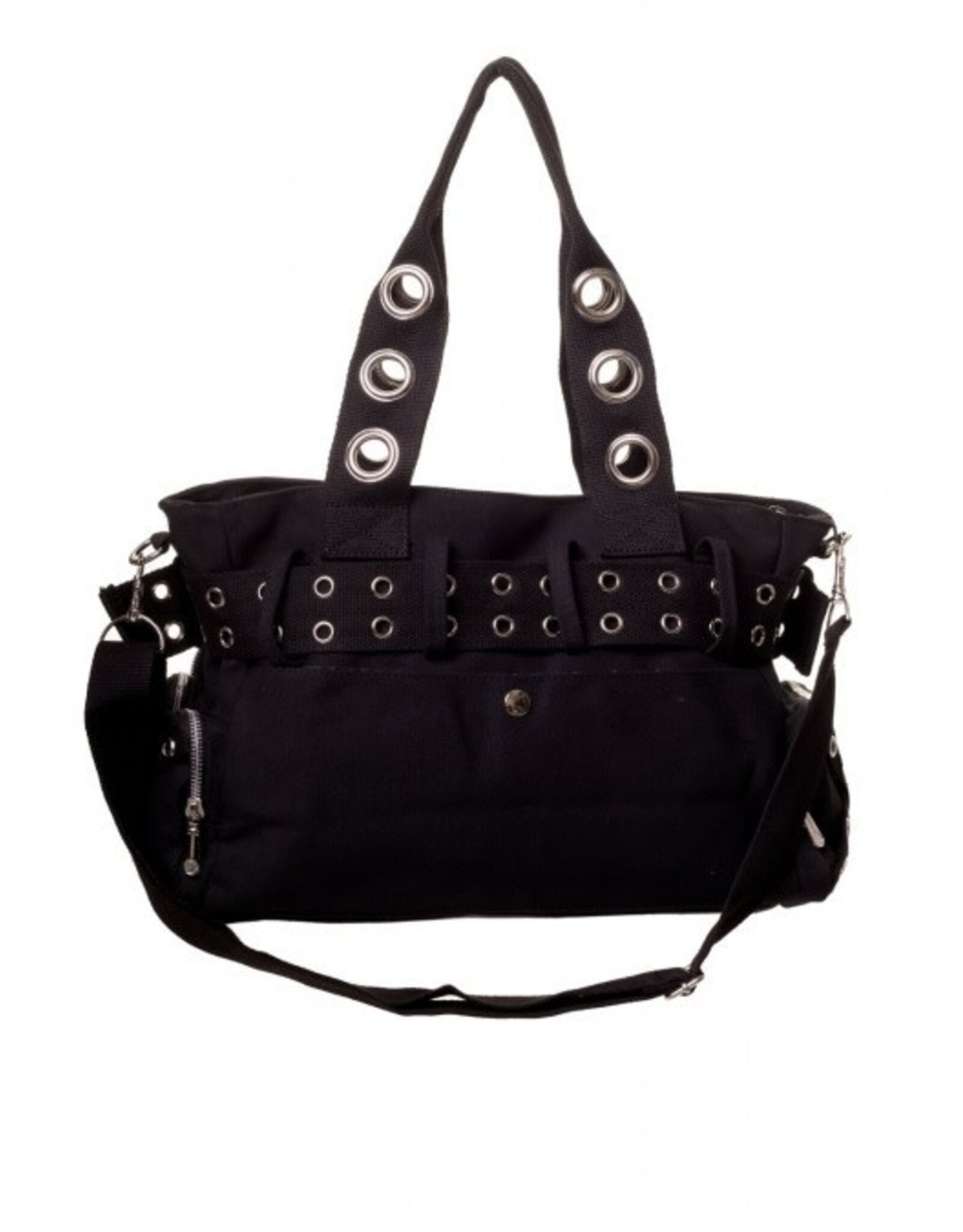 BLACK HANDCUFF HANDBAG