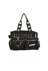 BLACK HANDCUFF HANDBAG