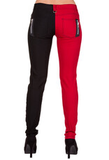 NIGHT AFTER NIGHT HALF RED/BLK PANTS - TBN433