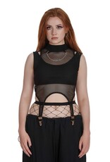 FROM BEYOND MESH TOP BLACK - TP10596